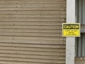 A sign warning that insecticide K-Obiol has been sprayed at this grain storage facility in Dunolly, Central Victoria